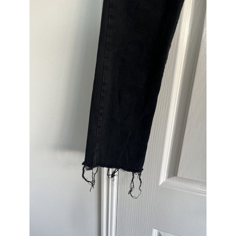 Kookai Freya Jeans Black Wash High Waisted Skinny Distressed Ankle Size 36 - Picture 3 of 8